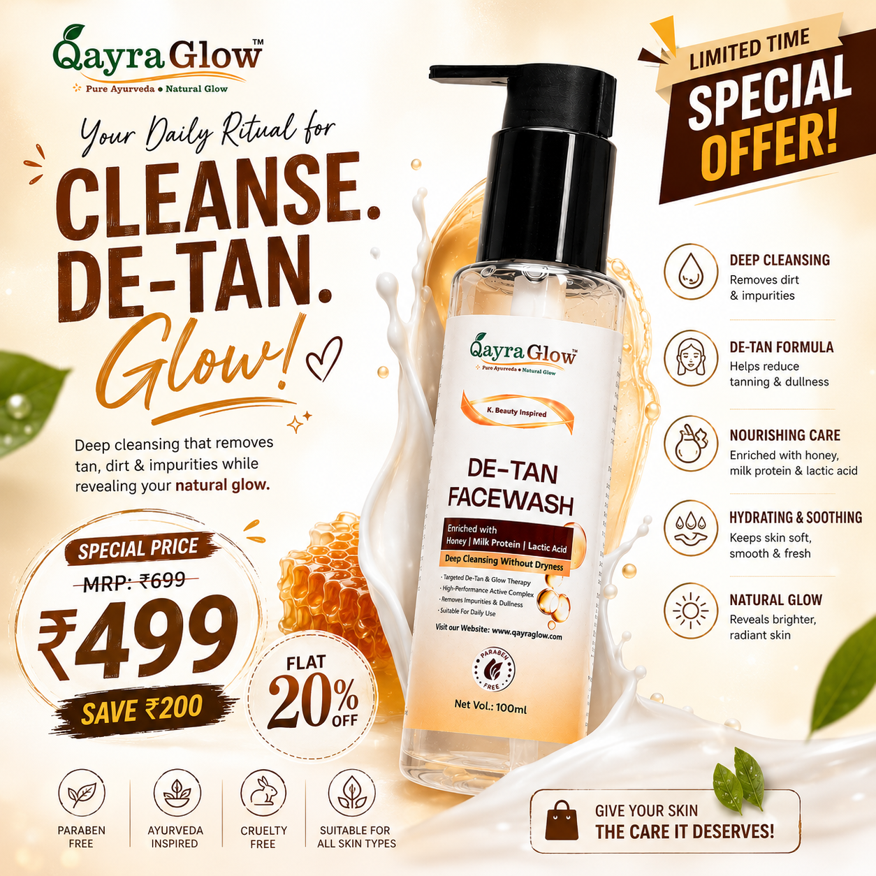 de tan facewash de tan facewash